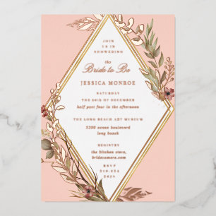 Romantic Diamond Floral Bridal Shower