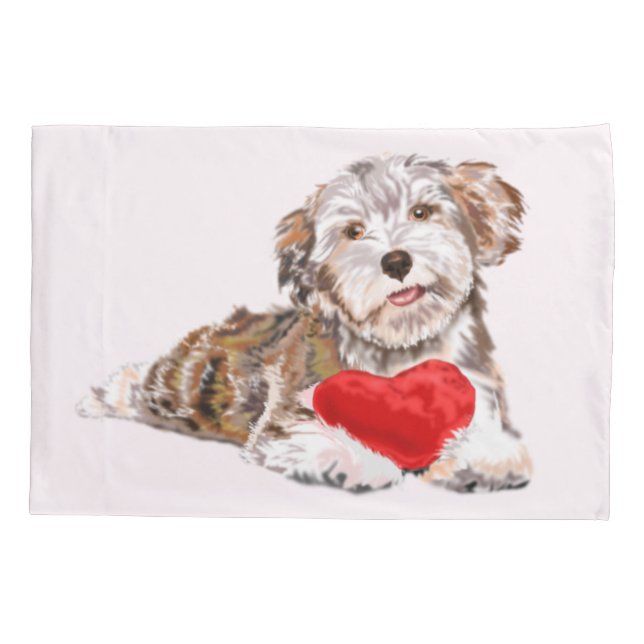 Romantic Dog Pillow Case (Back)