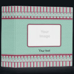 Romantic dots and flowers design binder<br><div class="desc">A beautiful, romantic design with flowers, dots and stripes. Replace the placeholder image with your own image. You can also change the text, font colour, font or delete the text if you don't want / need it. If you click on - customize it - you can make all kind of...</div>