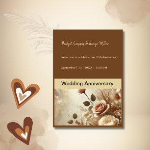 Romantic Dreamy Floral Wedding anniversary  Invitation