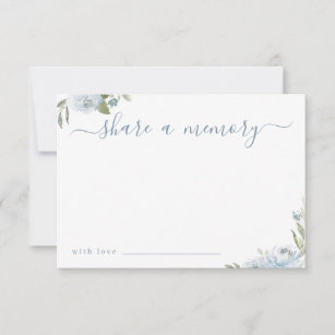 Romantic dusty blue floral share a memory card
