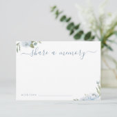 Romantic dusty blue floral share a memory card (Standing Front)