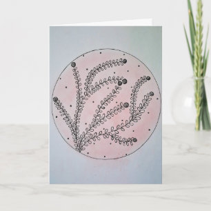 Romantic Dusty Rose Circle Card