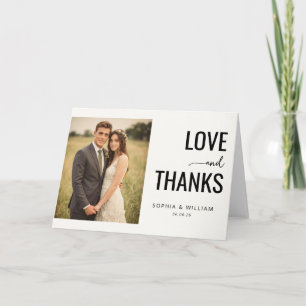 Romantic Earthy Modern Photo Thank You Card