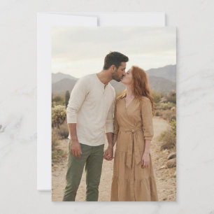 Romantic Earthy Natural Photo Invitation