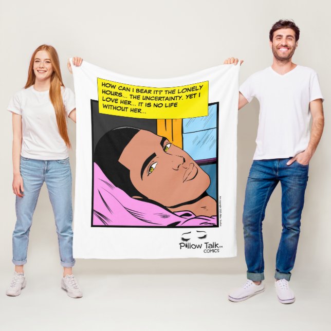 Romantic Echoes Lonely Hearts Romance Comic Fleece Blanket (In Situ)