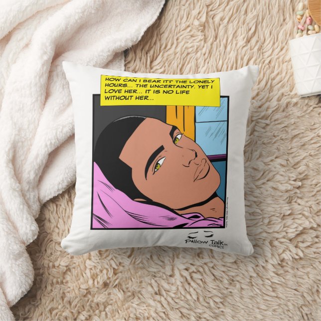 Romantic Echoes Lonely Hearts Romance Comic Throw Pillow (Blanket)