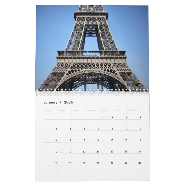 Romantic Eiffel Tower Paris 2015 Calendar (Jan 2026)