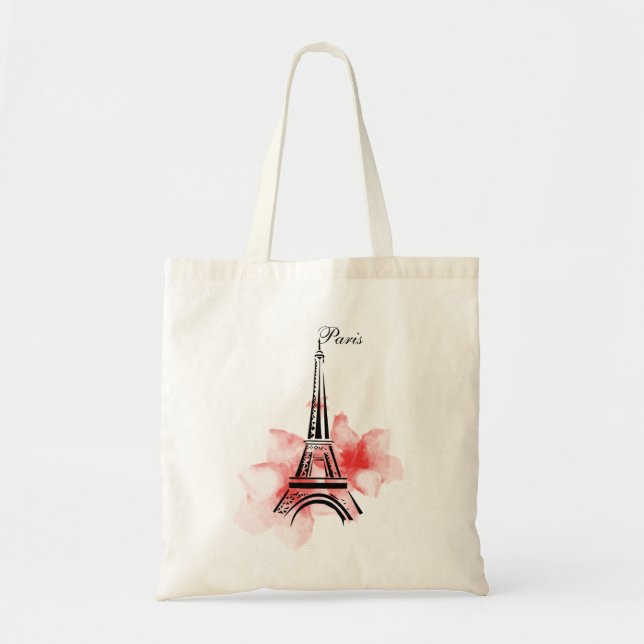 Romantic Eiffel Tower Paris Tote Bag (Front)