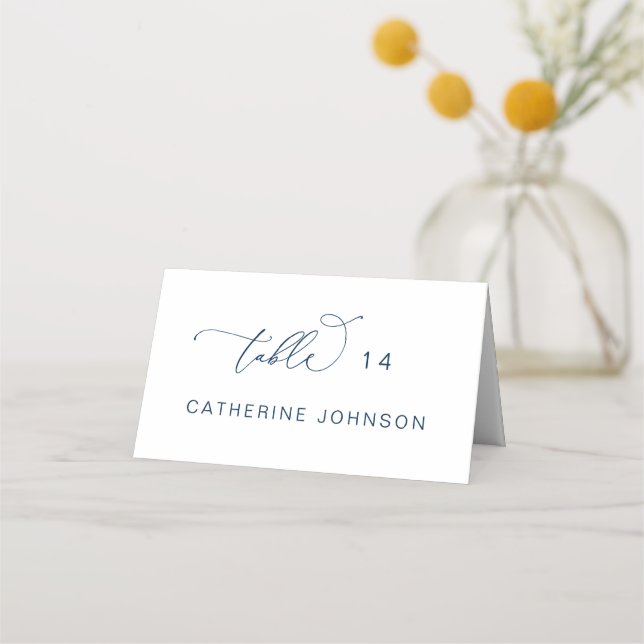 Romantic Elegance Wedding Dinner Guest Name Place  Place Card (Front)