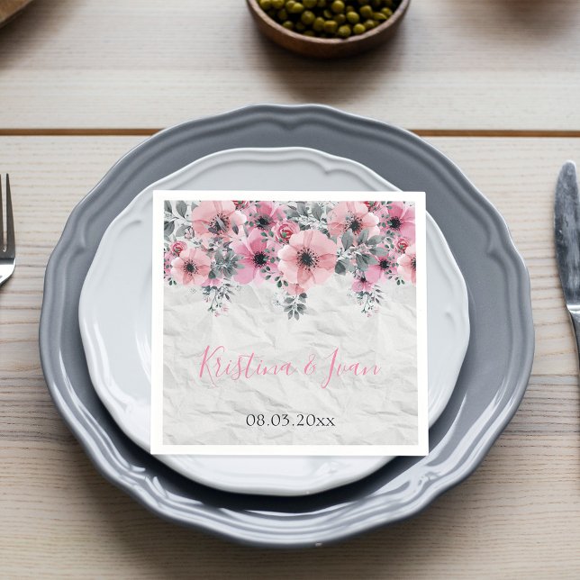 Romantic Elegant Antique Floral Composition Napkin (Creator Uploaded)