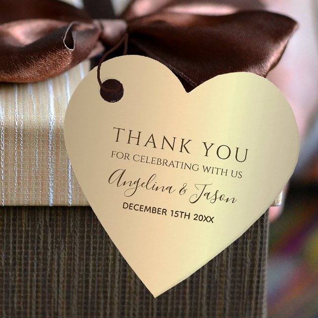Romantic Elegant Gold Wedding Favour Tags (Creator Uploaded)