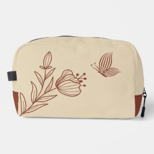 Romantic elegant terracotta floral  dopp kit