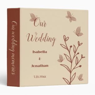 Romantic elegant terracotta floral photo album binder