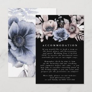 Romantic Elegant Watercolor Floral Wedding Enclosure Card