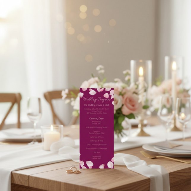Romantic Elegant Wedding Ceremony Program (Creator Uploaded)