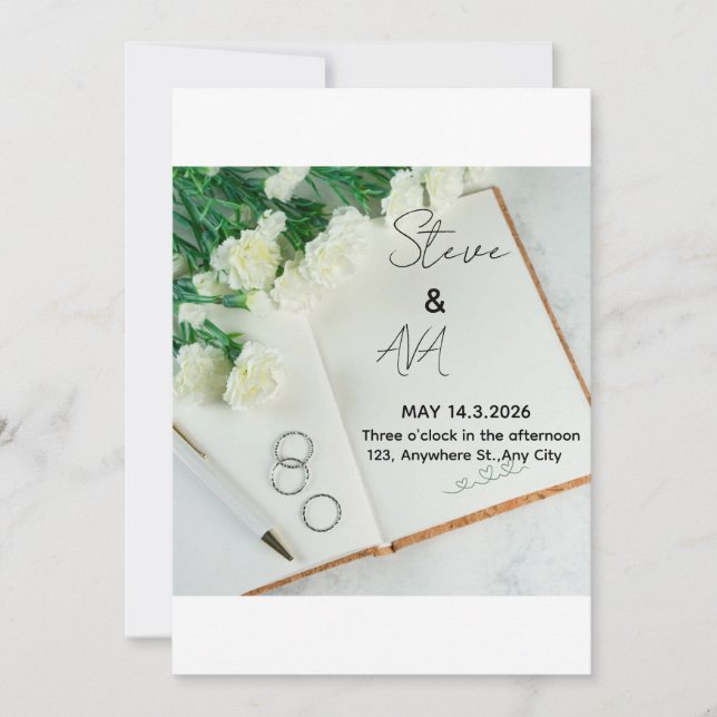 Romantic Elegant Wedding Invitation | Soft & Timel (Devant)
