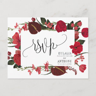 Romantic Elegant Wedding RSVP Card