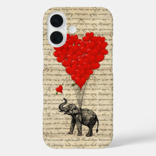 Romantic Elephant heart iPhone 16 Case