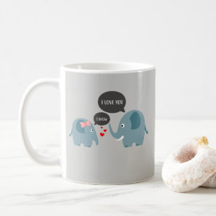 Romantic Elephant : I Love You, I Know Coffee Mug