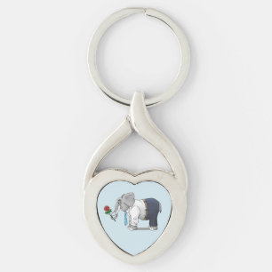 Romantic Elephant Keychain