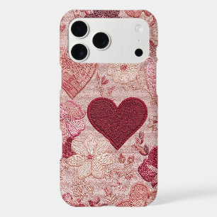 Romantic Embroidered Hearts & Floral Pattern