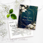 Romantic Emerald Green Gold Floral Save the Date Announcement Postcard<br><div class="desc">Experience the marriage of opulence and elegance with our Romantic Emerald Green Gold Floral Save the Date Announcement Postcard. Crafted with love by Mylini Design, every card is a testimony to our commitment to excellence and style. The design boasts an enchanting botanical theme with luscious green and gold floral motifs,...</div>