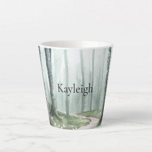 Romantic Enchanted Forest Christmas Latte Mug