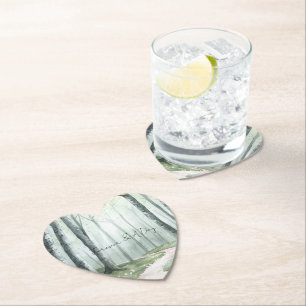 Romantic Enchanted Forest Wedding Paper Coaster