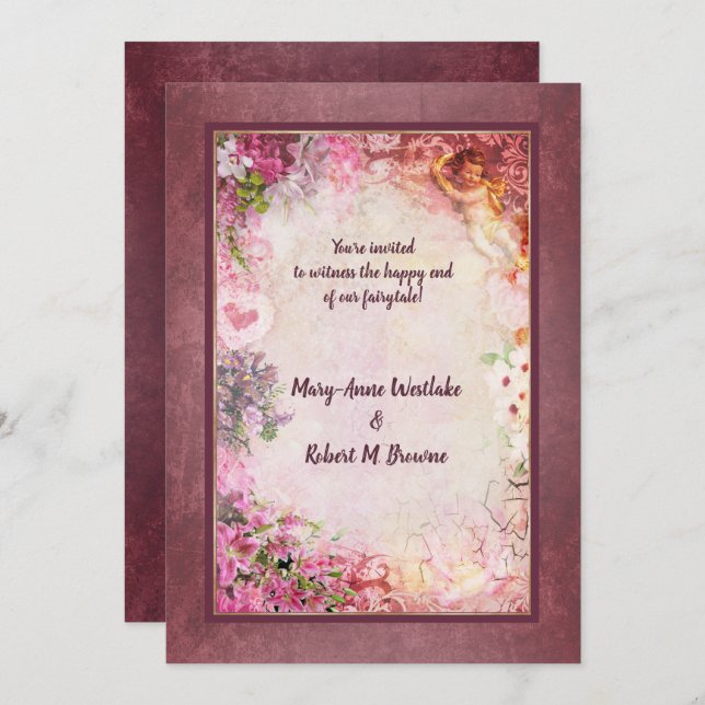 Romantic Engagement or Wedding Invitation (Front/Back)