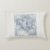 Romantic Equestrian Girl Cottagecore Delft Blue