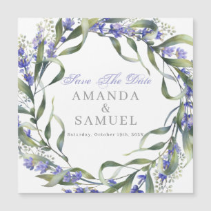 Romantic Eucalyptus & Lavender Wedding Announcemen
