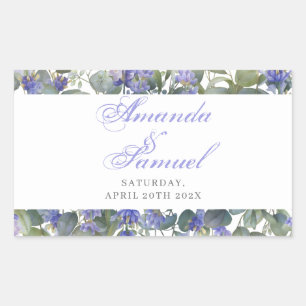 Romantic Eucalyptus & Lavender Wedding Sticker