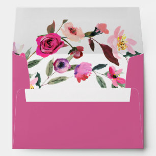 Romantic Fairytale Blossom Bouquet Lined Wedding Envelopes