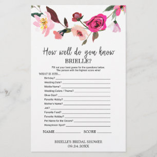 Romantic Fairytale "Do You Know The Bride" Game