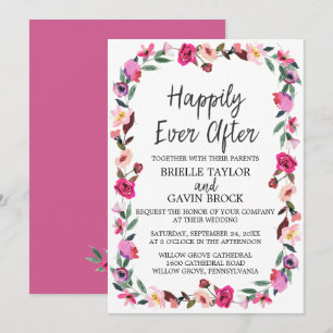 Romantic Fairytale Happily Ever After Wedding Invitation