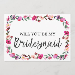 Romantic Fairytale Will You Be My Bridesmaid Invitation