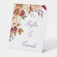 ROMANTIC FALL COLORS BRIDAL SHOWER WELCOME SIGN