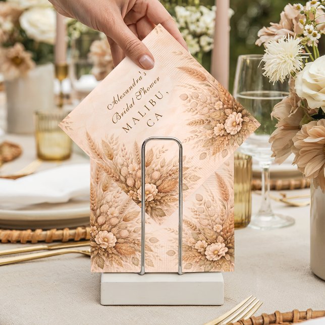 Romantic Fall Floral Bridal Shower Napkin (Creator Uploaded)