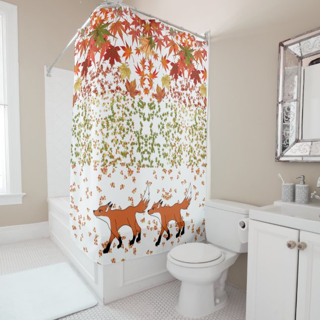 Romantic Fall Maple Leaves Memorable Home Wild Fox (In Situ)