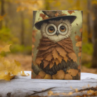 Romantic Fall Owl Poem Autumn Anniversary Woodland