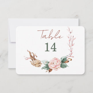 Romantic Fall Table Numbers