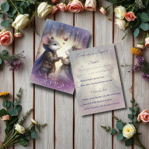 Romantic Fantasy Fairytale Wedding  RSVP Card