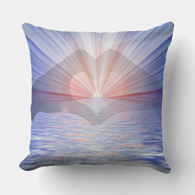 Romantic Fantasy Love Silhouette Throw Pillow (Front)