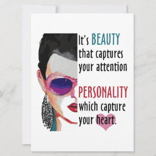 Romantic Female Beauté Dire Carte de voeux succès