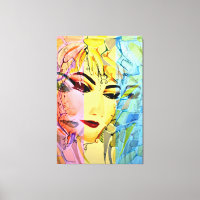 Romantic Female Silhouette Watercolor Painting