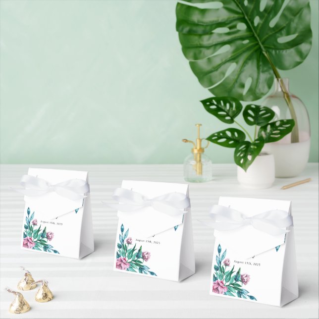 Romantic Feminine Floral 40th Birthday Favor Box (Multiple)