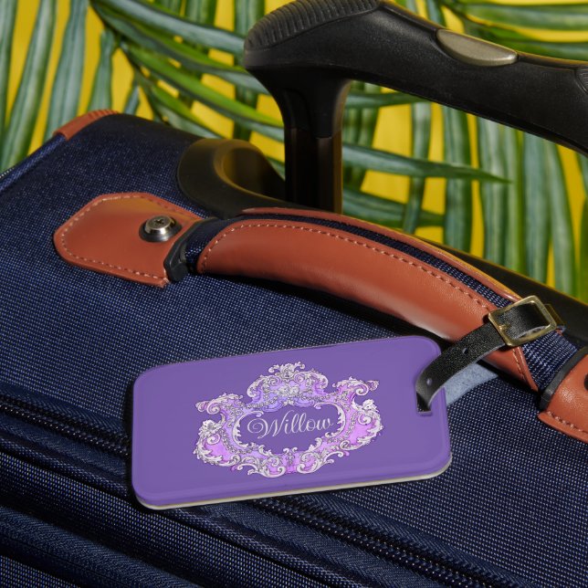 Romantic,Feminine,Personalized  Luggage Tag (Front Insitu 3)