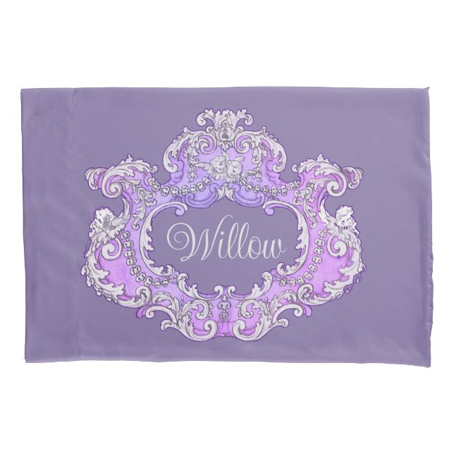 Romantic,Feminine,Personalized  Pillowcase (Front)