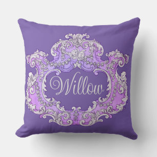 Romantic,Feminine,Personalized  Throw Pillow